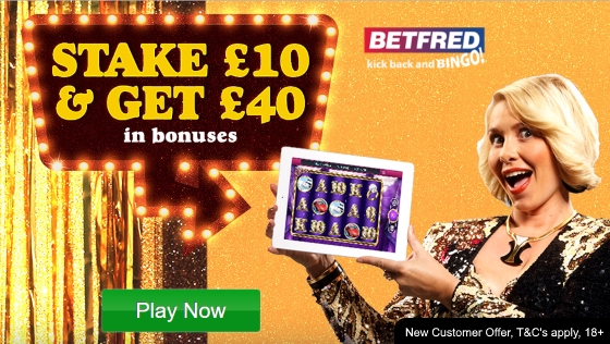 Betfred Bingo – Stake £10 and Get £40 in Bonuses