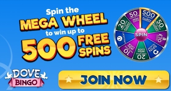 Dove Bingo – Win up to 500 Free Spins