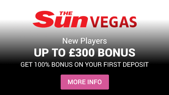 Sun Vegas – Up to £300 First Deposit Bonus
